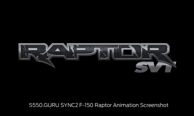 SYNC2 Logos F-150 Raptor SVT Animation Screenshot